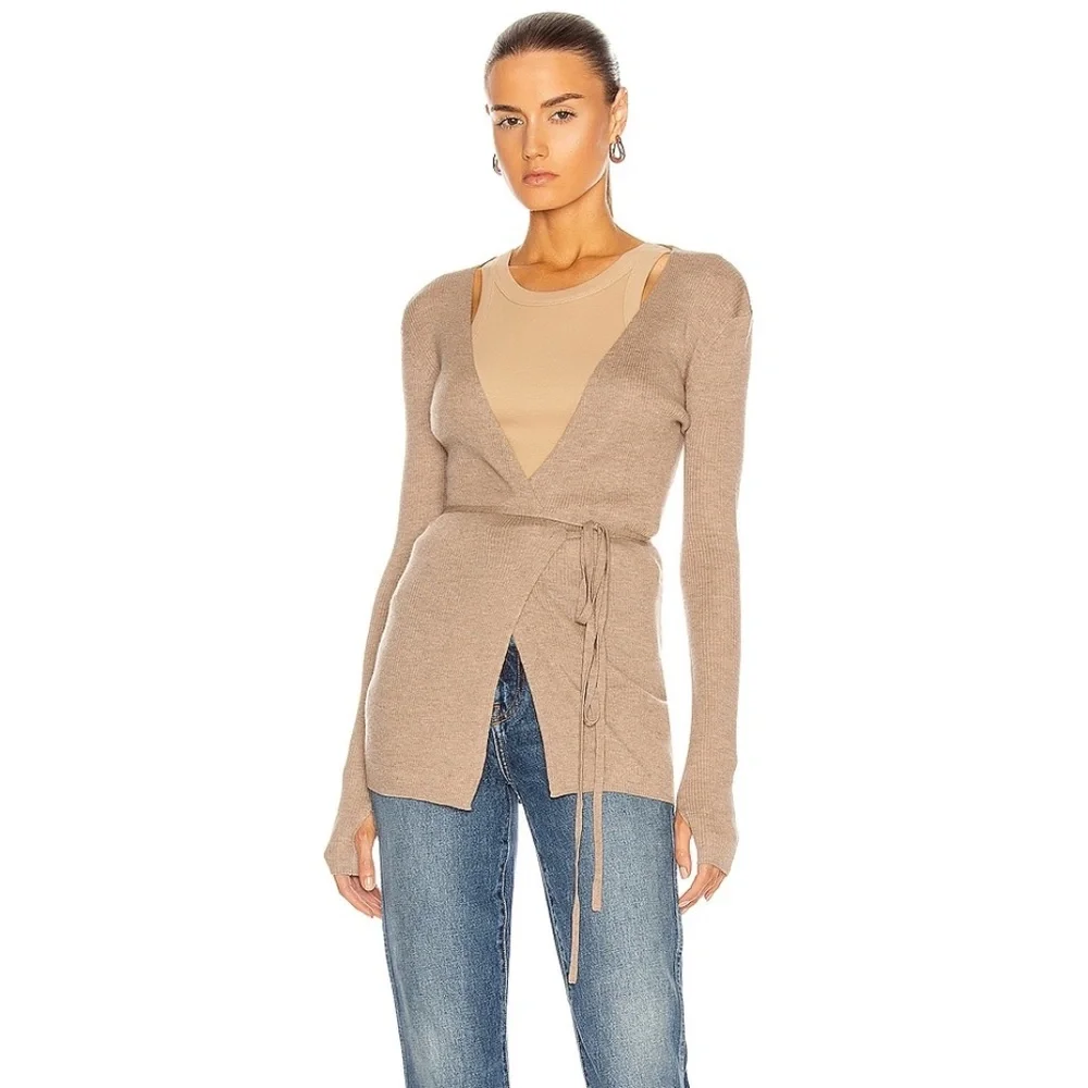 Toteme Cashmere Wrap Knit - Beige Melange - Picture 10 of 10